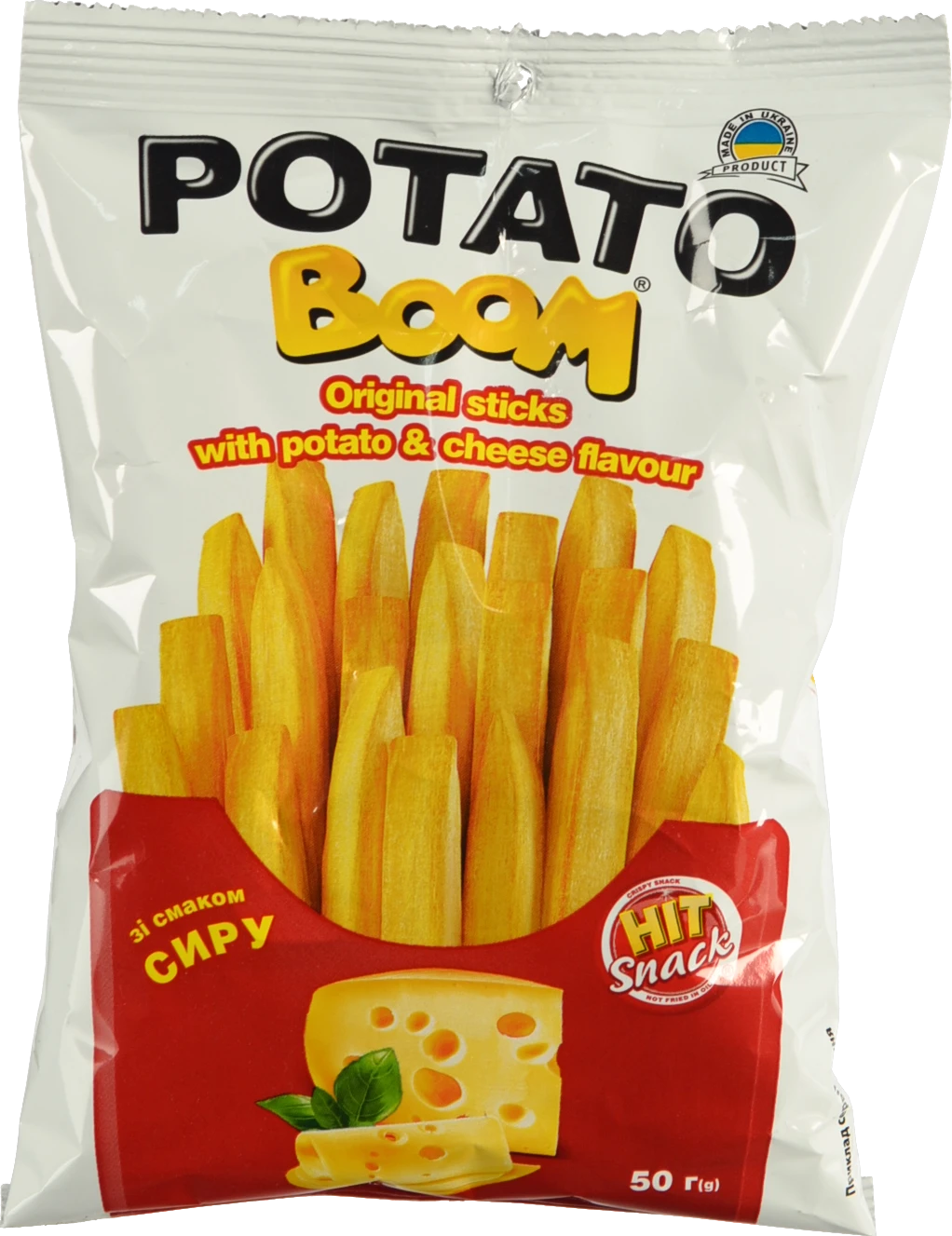 Палички зі смаком картоплі та сиру Original Potato boom м/у 50г