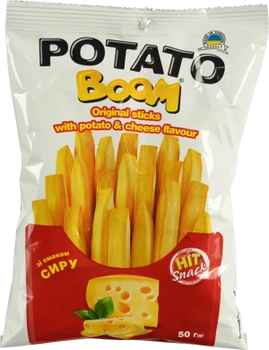Палички зі смаком картоплі та сиру Original Potato boom м/у 50г