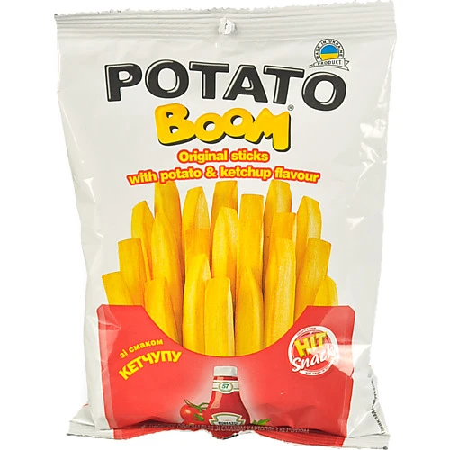 Палички зі смаком картоплі з кетчупом Original Potato boom м/у 50г