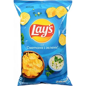 Чипси картопляні Lay's Сметана та Зелень 60г