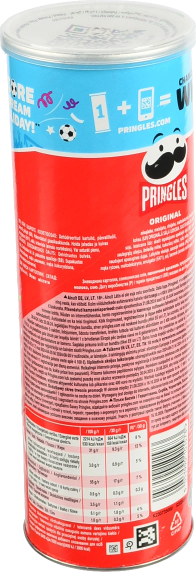 Чипси картопляні Original Pringles тубус 165г