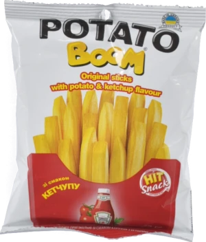 Палички оригінальні зі смаком картоплі з кетчупом Potato boom м/у 25г