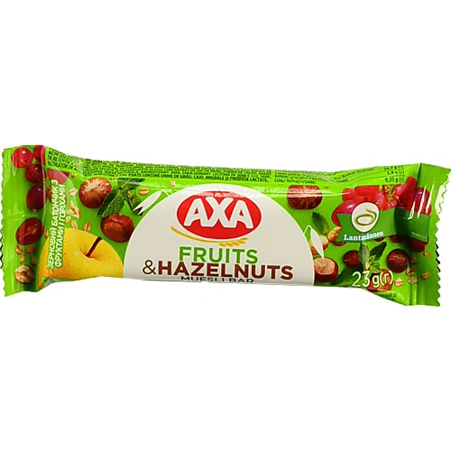Батончик зерновий Fruits&Hazelnuts Axa м/у 23г