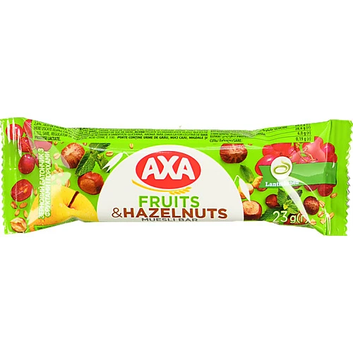 Батончик зерновий Fruits&Hazelnuts Axa м/у 23г