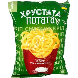 Снеки фігурні Цибулеві кільця Хрустата Потата м/у 50г