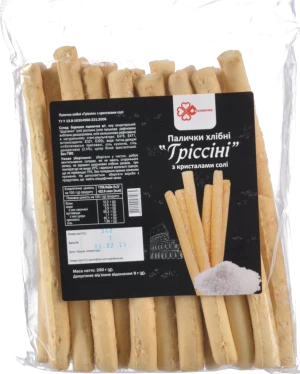 Палички хлібні з кристаликами солі Гріссіні Десняночка м/у 250г