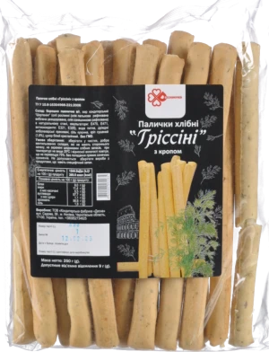 Палички хлібні з кропом Гріссіні Десняночка м/у 250г