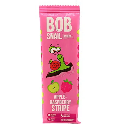 Цукерка фруктово-ягідна Apple-raspberry Stripe Bob Snail м/у 14г