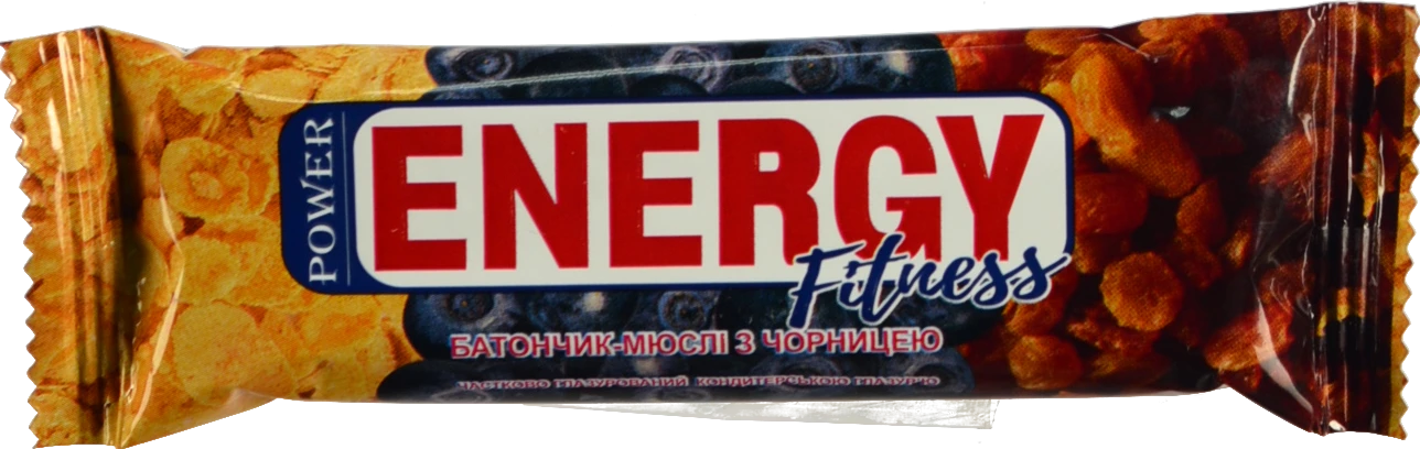 Батончик-мюслі Power Energy 30г чорниця