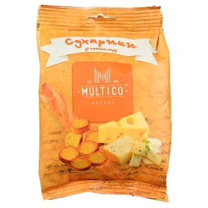 Сухарики Multico 70г пшеничні багет сир
