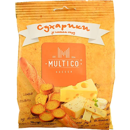 Сухарики Multico 70г пшеничні багет сир