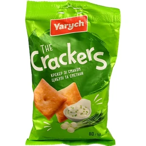 Крекер зі смаком цибулі та сметани The Crackers Yarych м/у 80г