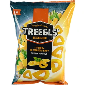 Снеки кукурудзяні Treegls 75г сир