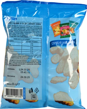 Багети пшеничні Сметана і зелень Gonzo м/у 50г