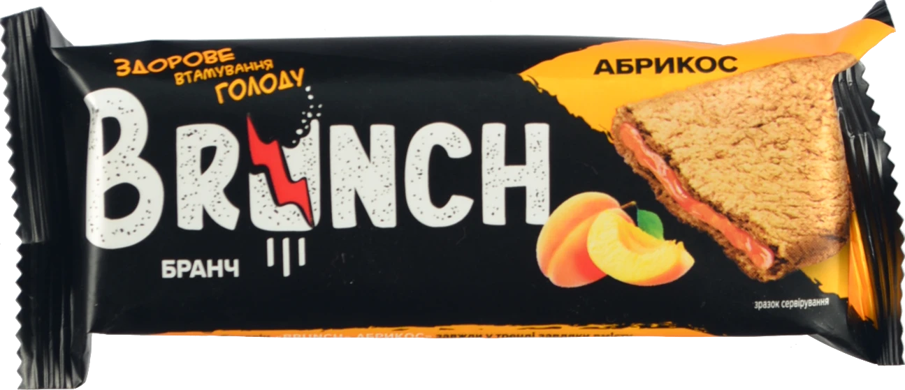 Снеки мультизлакові зі шматочками абрикоса Сендвіч Brunch м/у 56г