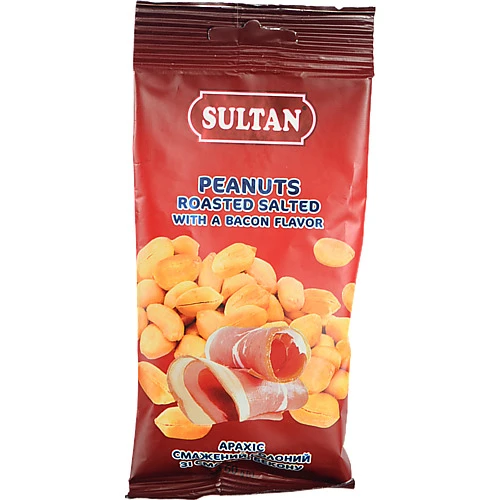 Арахіс смажений солоний зі смаком бекону Sultan м/у 60г