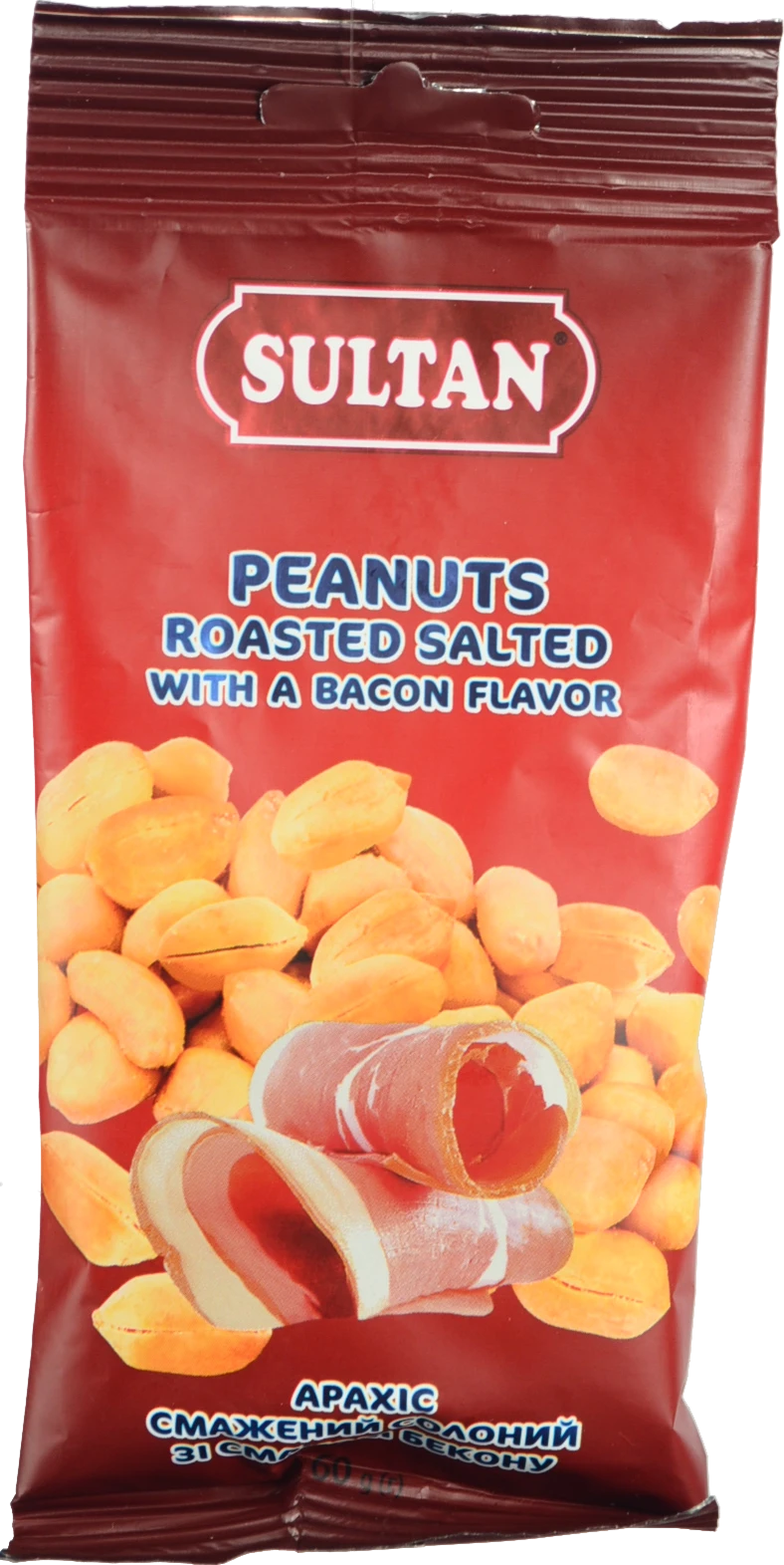 Арахіс смажений солоний зі смаком бекону Sultan м/у 60г