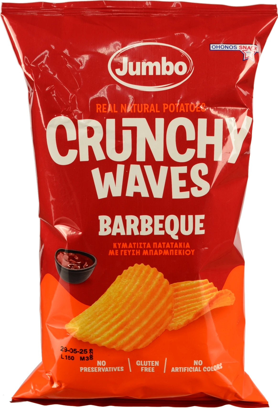 Чіпси Jumbo 90г crunchy барбекю хвилясті