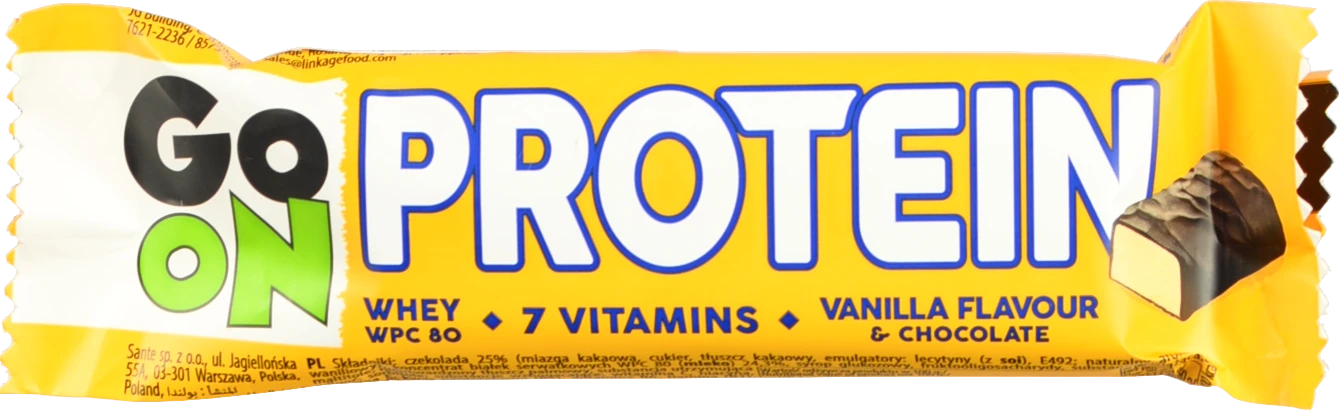 Батончик зі смаком ванілі в шоколаді Protein Go On Nutrition м/у 50г