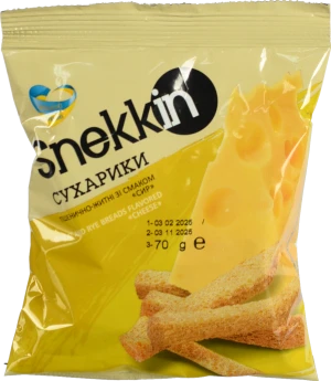 Сухарики Snekkin 70г пшенично житні сир