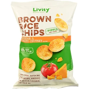 Чипси рисові Livity B.Yond Сир та Томат 60г