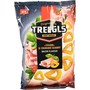 Снеки кукурудзяні Treegls 75г бекон