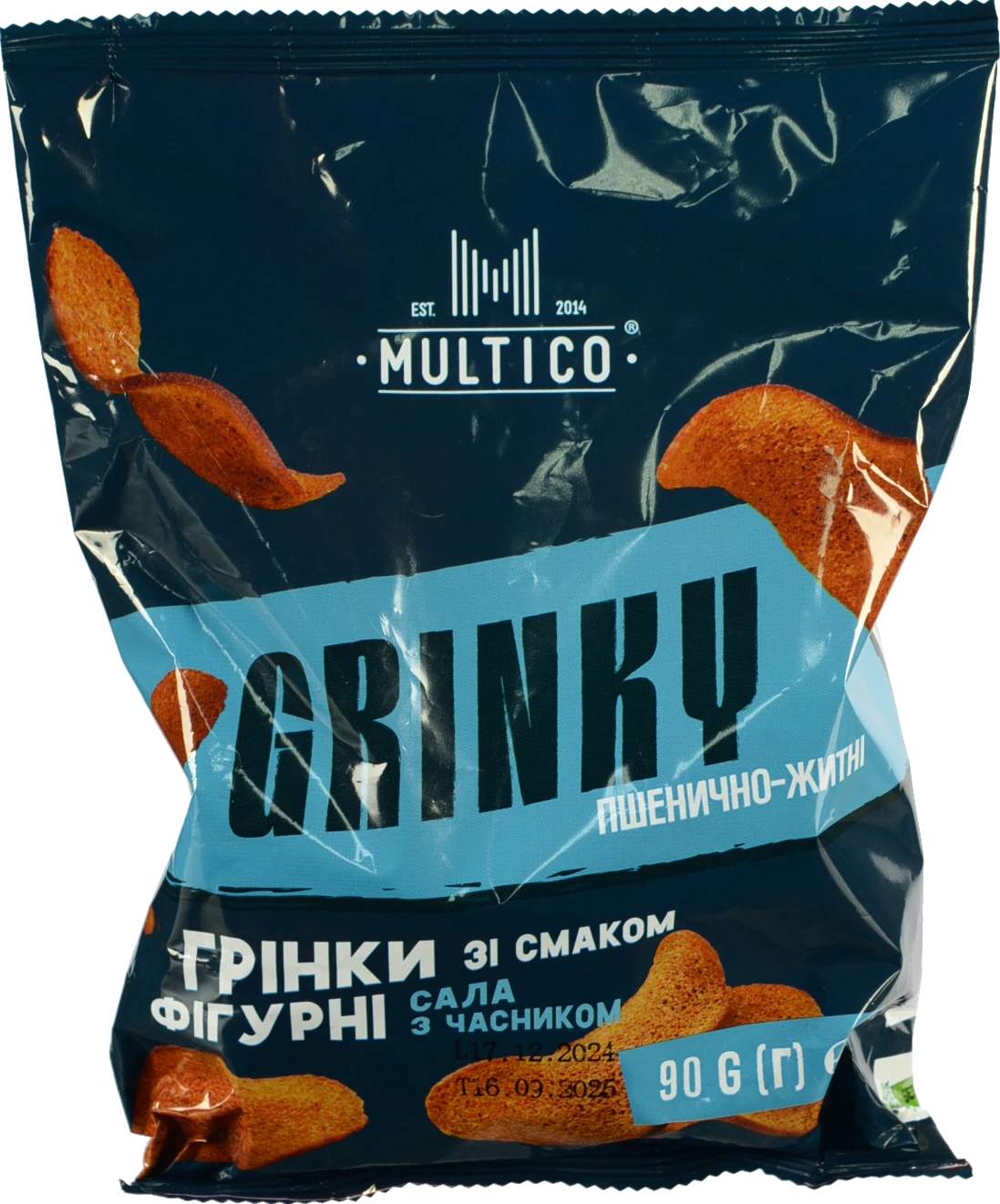 Грінки Multico 90г сало з часником