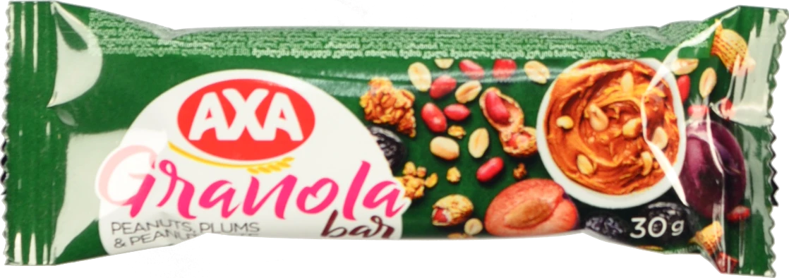 Батончик гранола з арахісом, сливою та арахісовою пастою Axa 30г