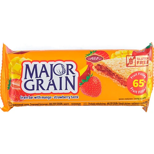 Батончик злаковий АВК MAJOR GRAIN Манго-полуниця, 40 г