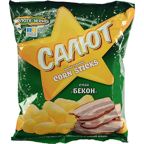 Вироби фігурні неглазуровані з добавками зі смаком бекону Салют м/у 45г