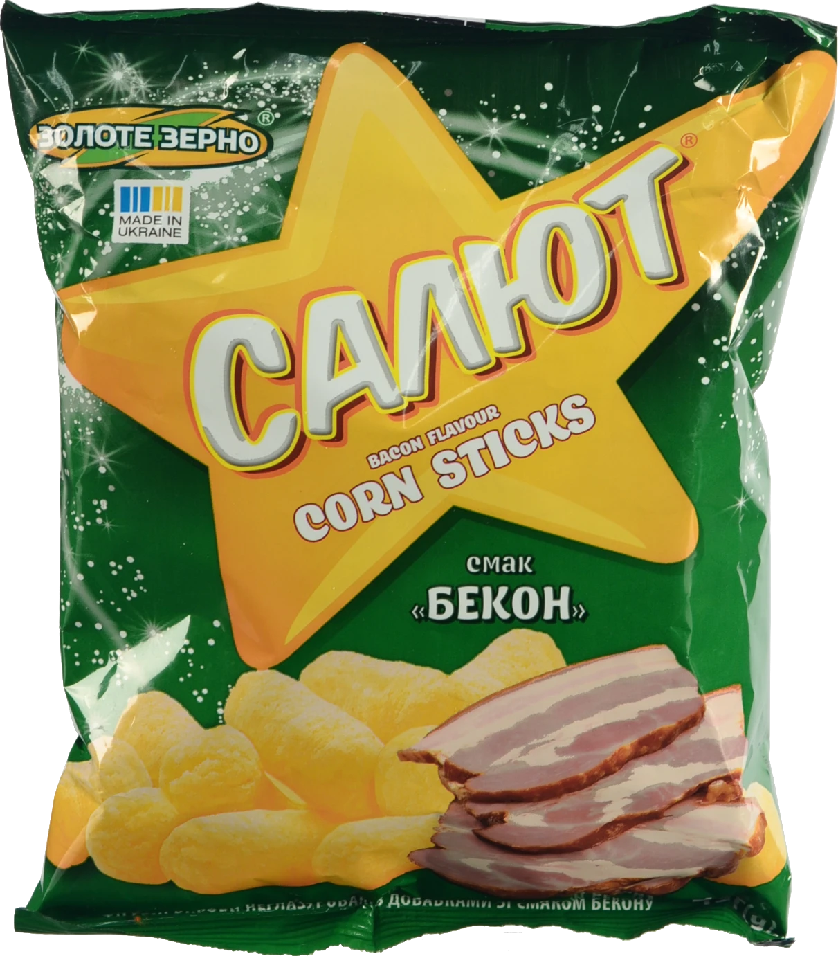 Вироби фігурні неглазуровані з добавками зі смаком бекону Салют м/у 45г