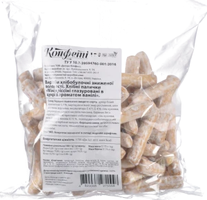 Хлібні палички глазуровані з ароматом ванілі Міні гріссіні Конфеті м/у 200г