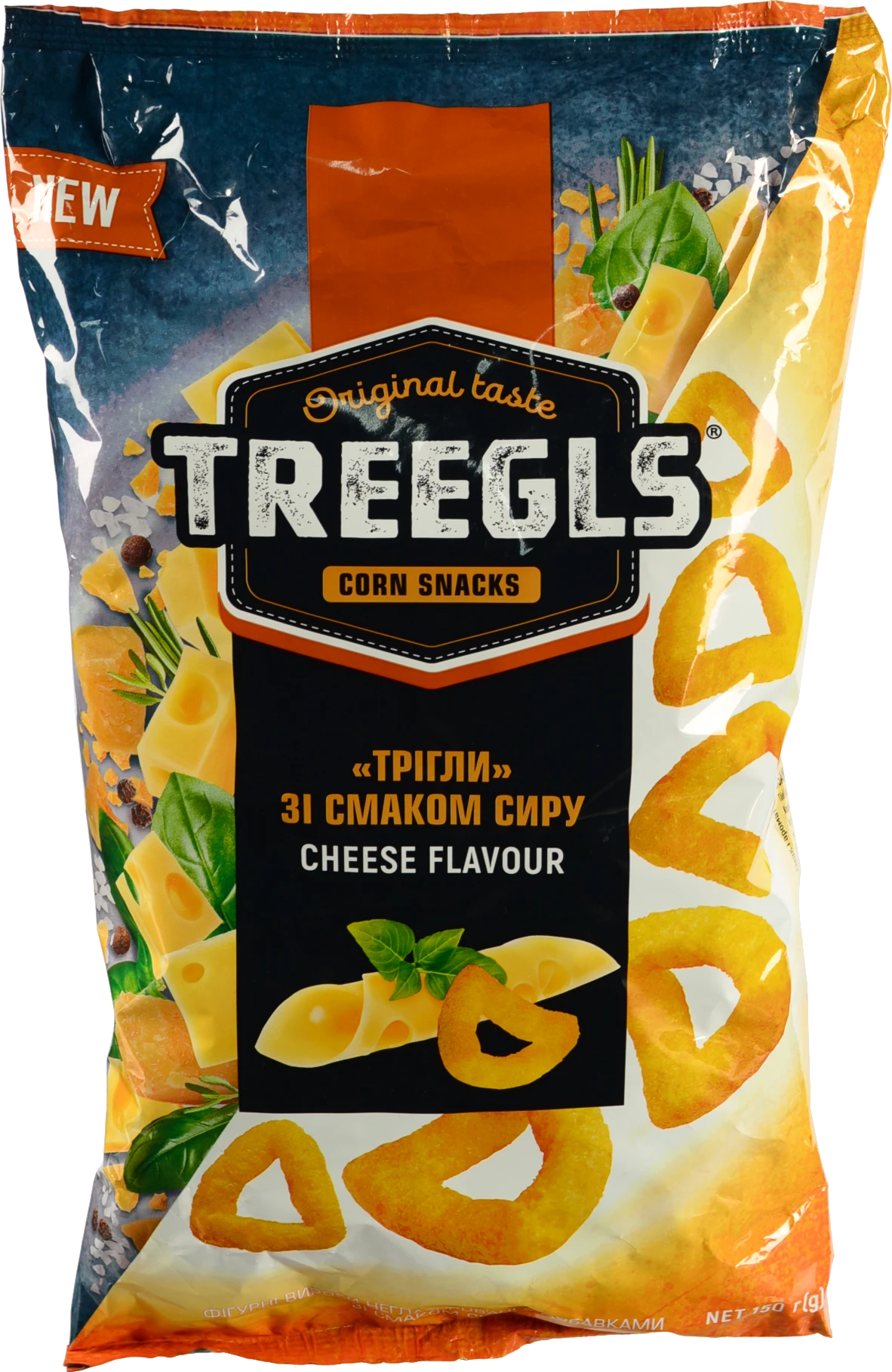 Сніданки сухі Трігли зі смаком сиру Treegls м/у 150г