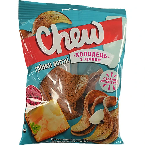 Грінки Chew 80г житні холодець з хріном