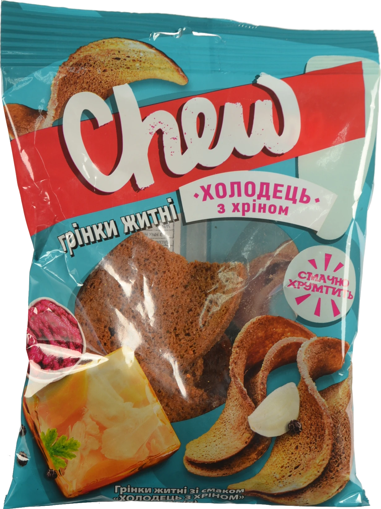 Грінки Chew 80г житні холодець з хріном