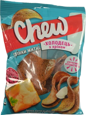Грінки Chew 80г житні холодець з хріном