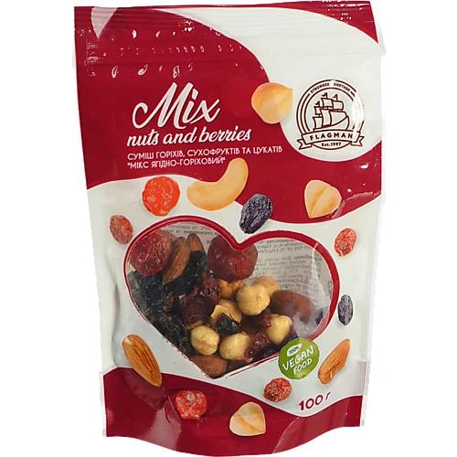 Мікс ягідно-горіховий Флагман 100г