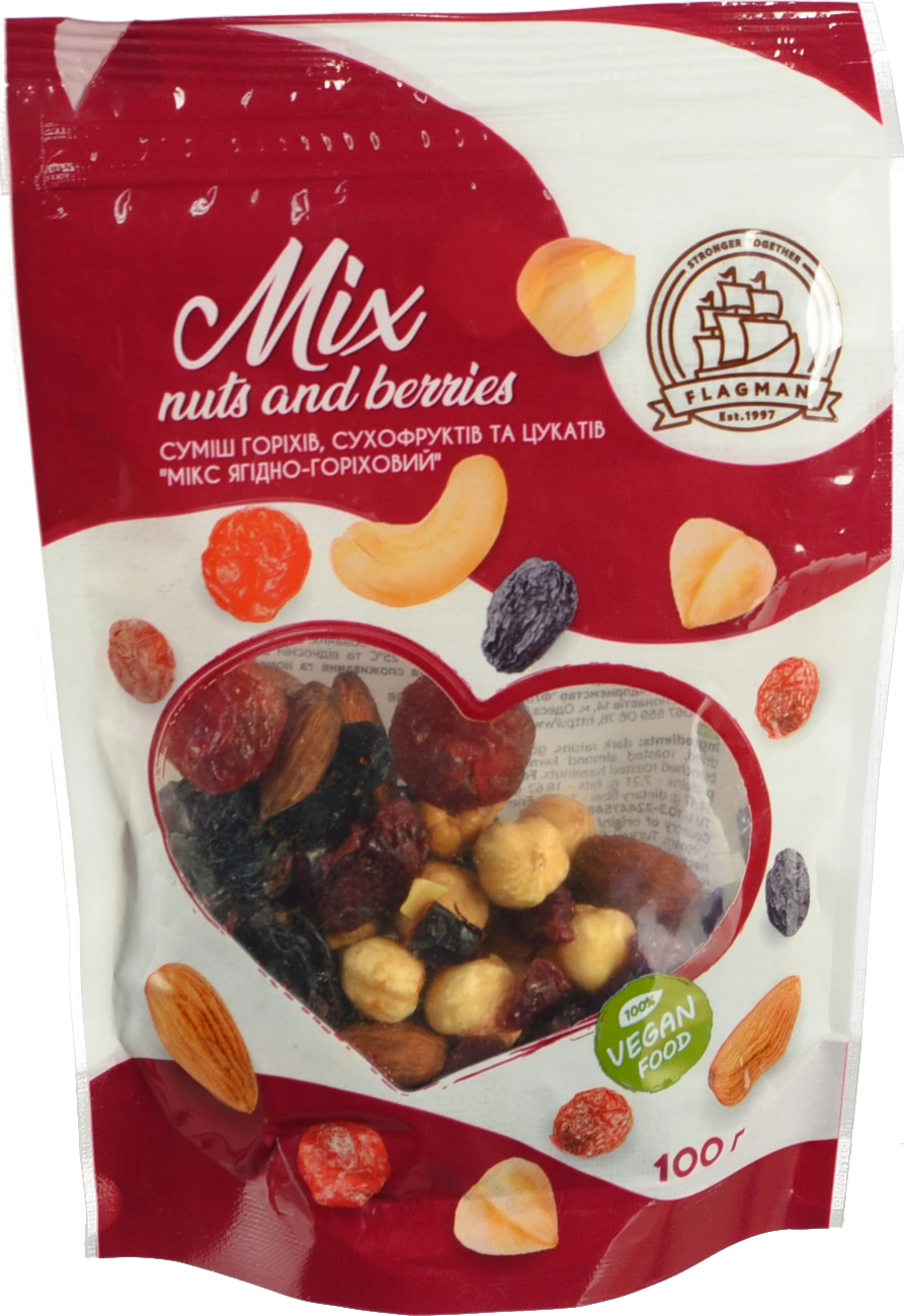 Мікс ягідно-горіховий Флагман 100г