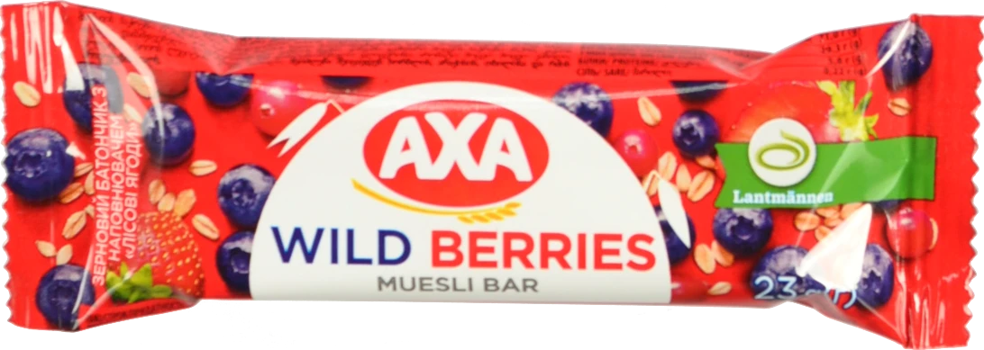 Батончик зерновий Wild berries Axa м/у 23г