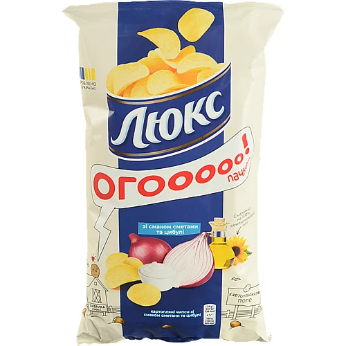 Чіпси Люкс 170г сметана цибуля