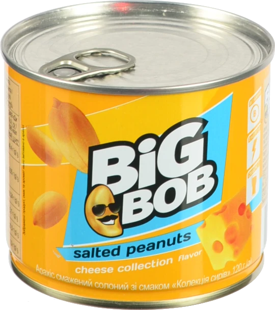Арахiс Big Bob 120г сир солоний смажений з.б
