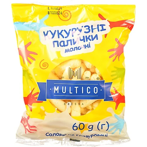 Кукурудзяні палички Multico Odessa 60г молочні