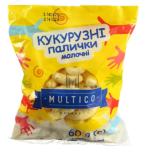 Кукурудзяні палички Multico Odessa 60г молочні