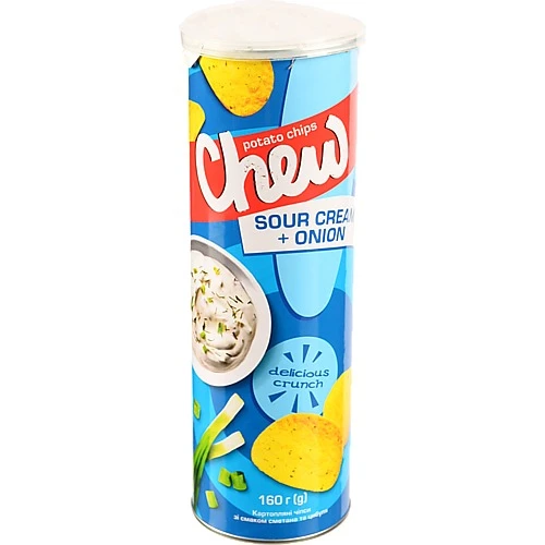 Чіпси Chew 160г сметана цибуля