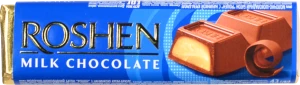 Батончик молочно-шоколадний з начинкою крем-брюле Roshen 43г