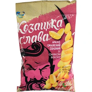 Арахіс Козацька Слава 110г смажений солоний зі смаком бекону
