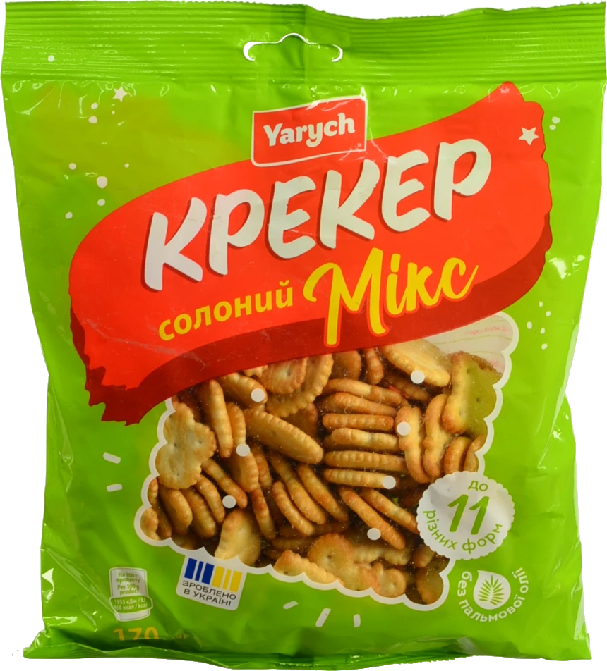 Крекер Yarych 170г солоний мікс
