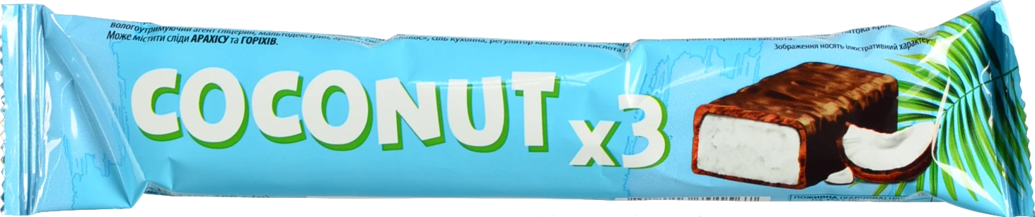 Батончик Coconut 100г кокосова стружка в глазурі