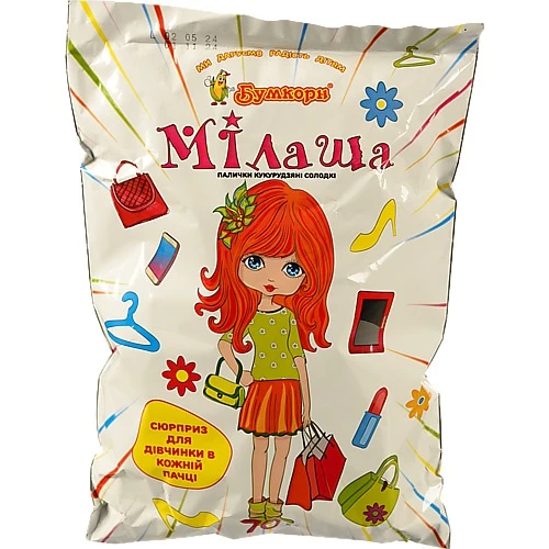 Кукурудзяні палички Бумкорн 70г мілаша д.дівчинки з сюрпризом