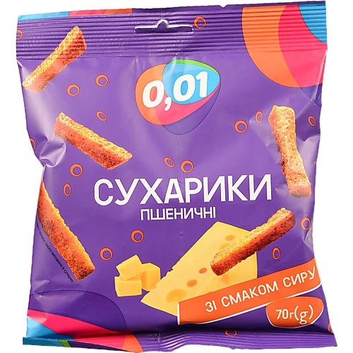 Сухарики пшеничні сирні 70г